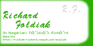 richard foldiak business card